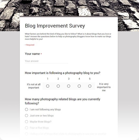 Help Make Lenspiration&rsquo;s Free Content More Helpful For You