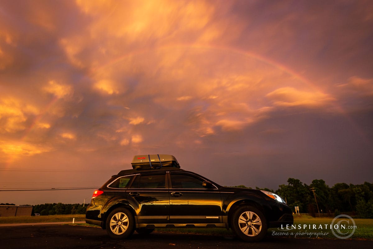 Rainbow sunset after the storm, Roanoke Rapids, North Carolina