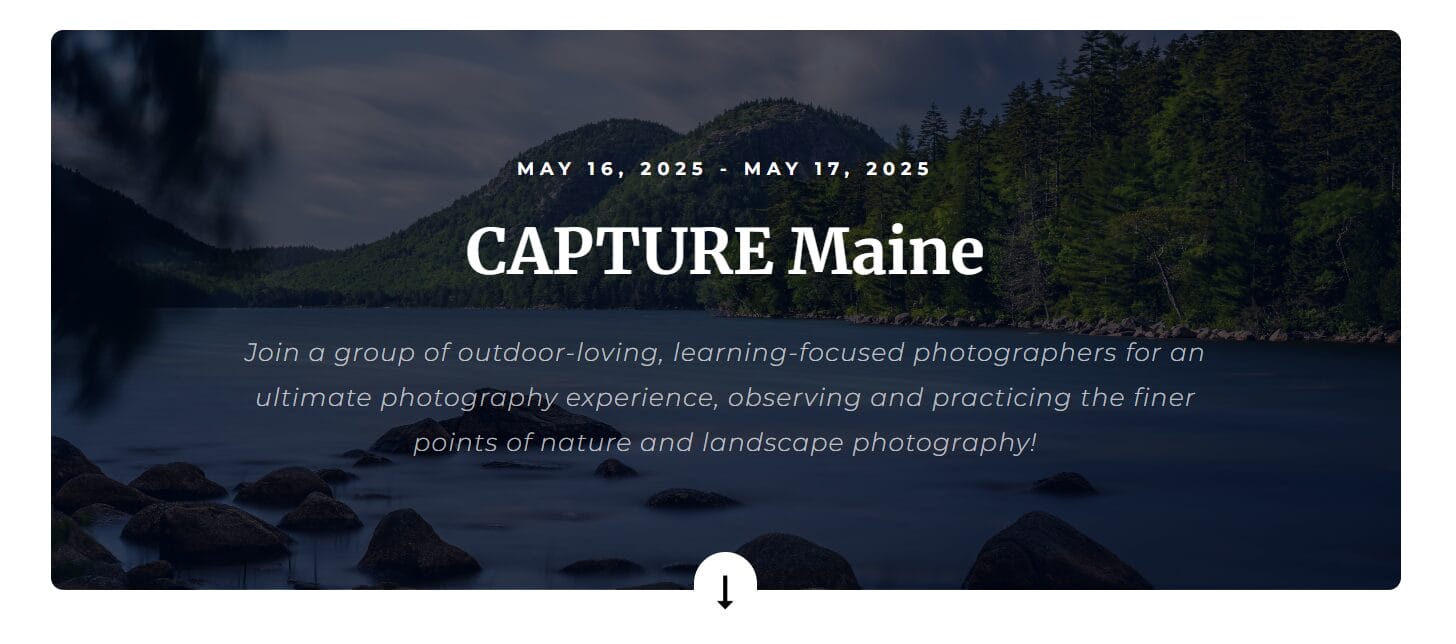 CAPTURE Maine Landscape Workshop details