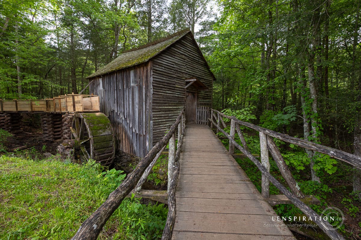 Old water wheel and mill at Cades Cove, Great Smoky Mountain National Park