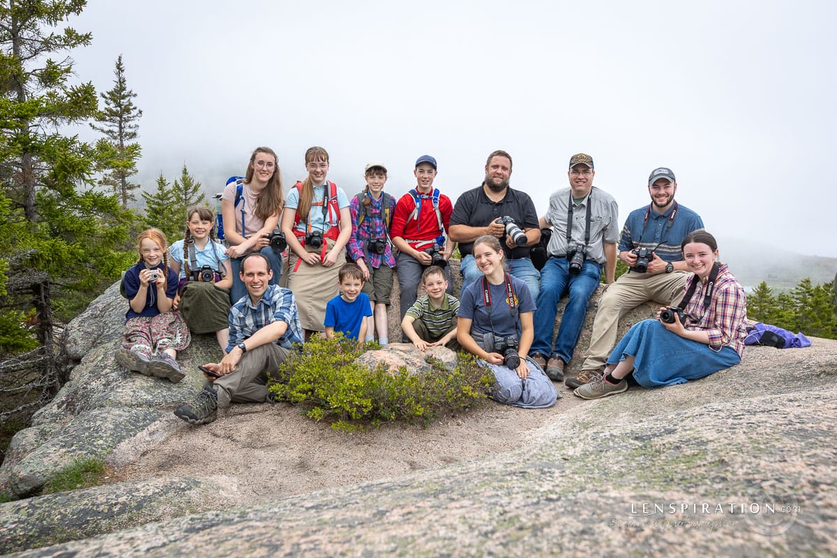 Lenspiration CAPTURE Maine photography workshop student group photo