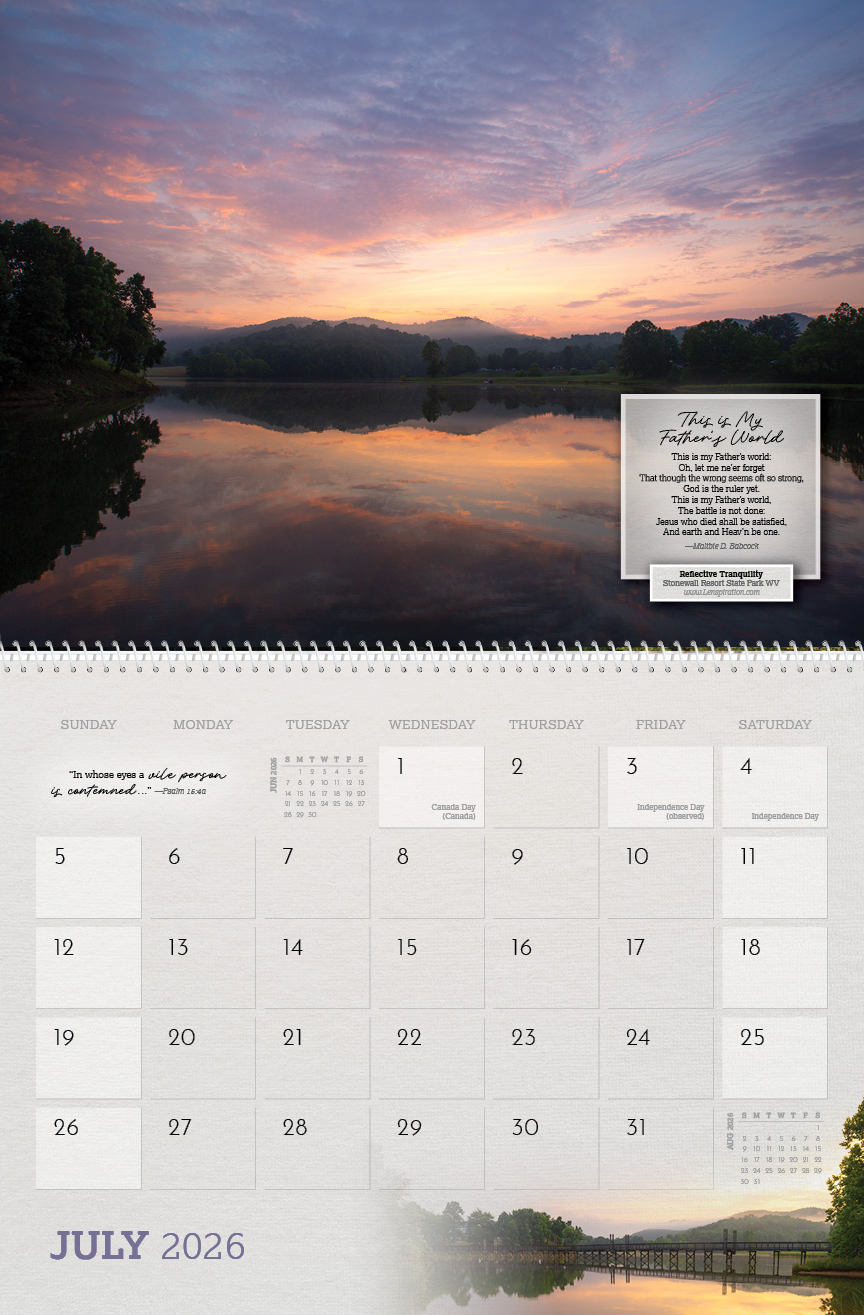 Lenspiration 2026 Calendar Theme - July