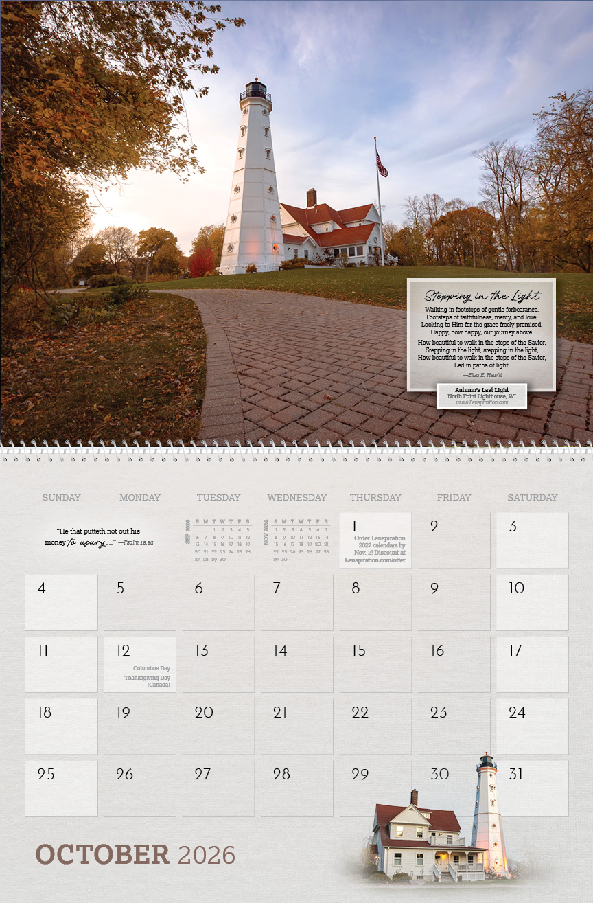 Lenspiration 2026 Calendar Theme - October