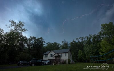 Does Aperture Affect the Thickness of a Lightning Bolt in a Photo?