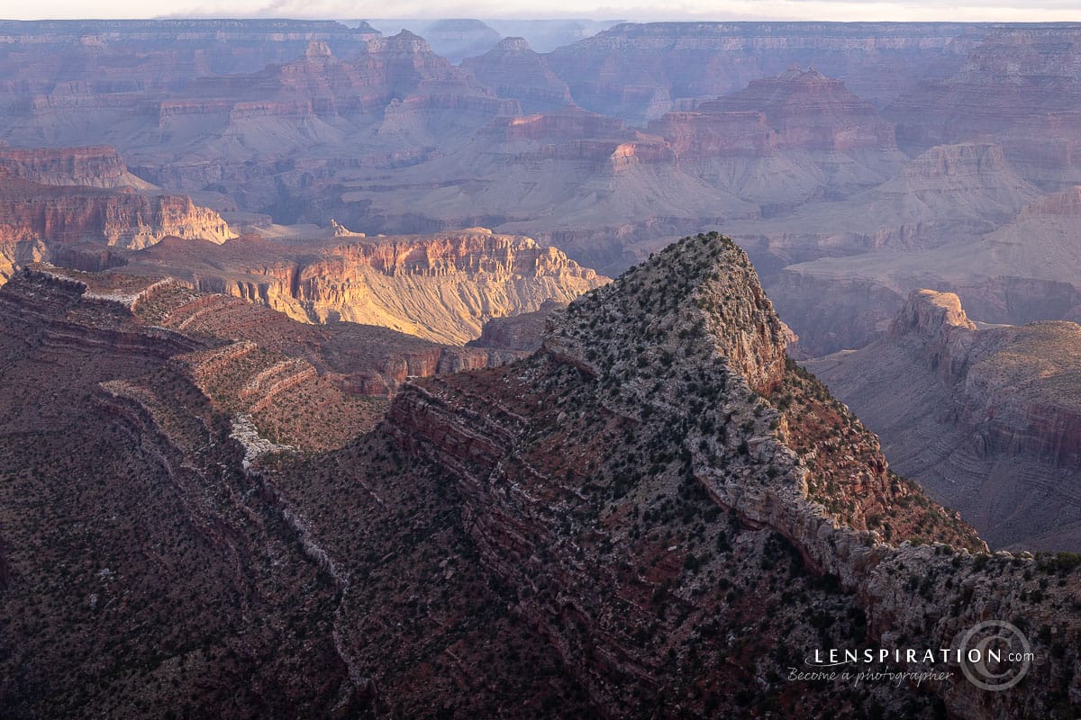 Grand Canyon view from trail below Grandview Point Overlook