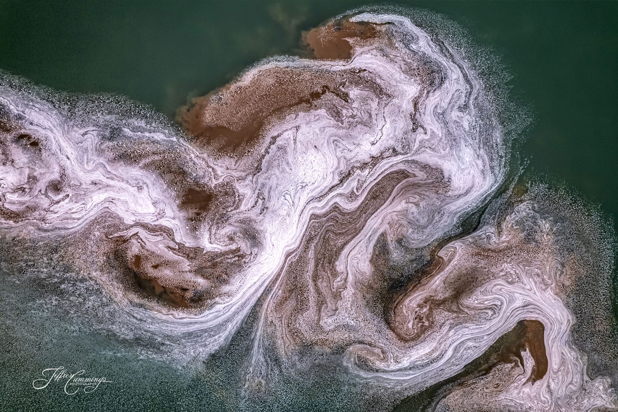 Water swirls in Banks Lake, Washington