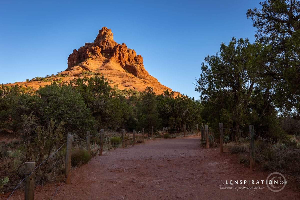 Bell Rock, parking lot view, Sedona, Arizona