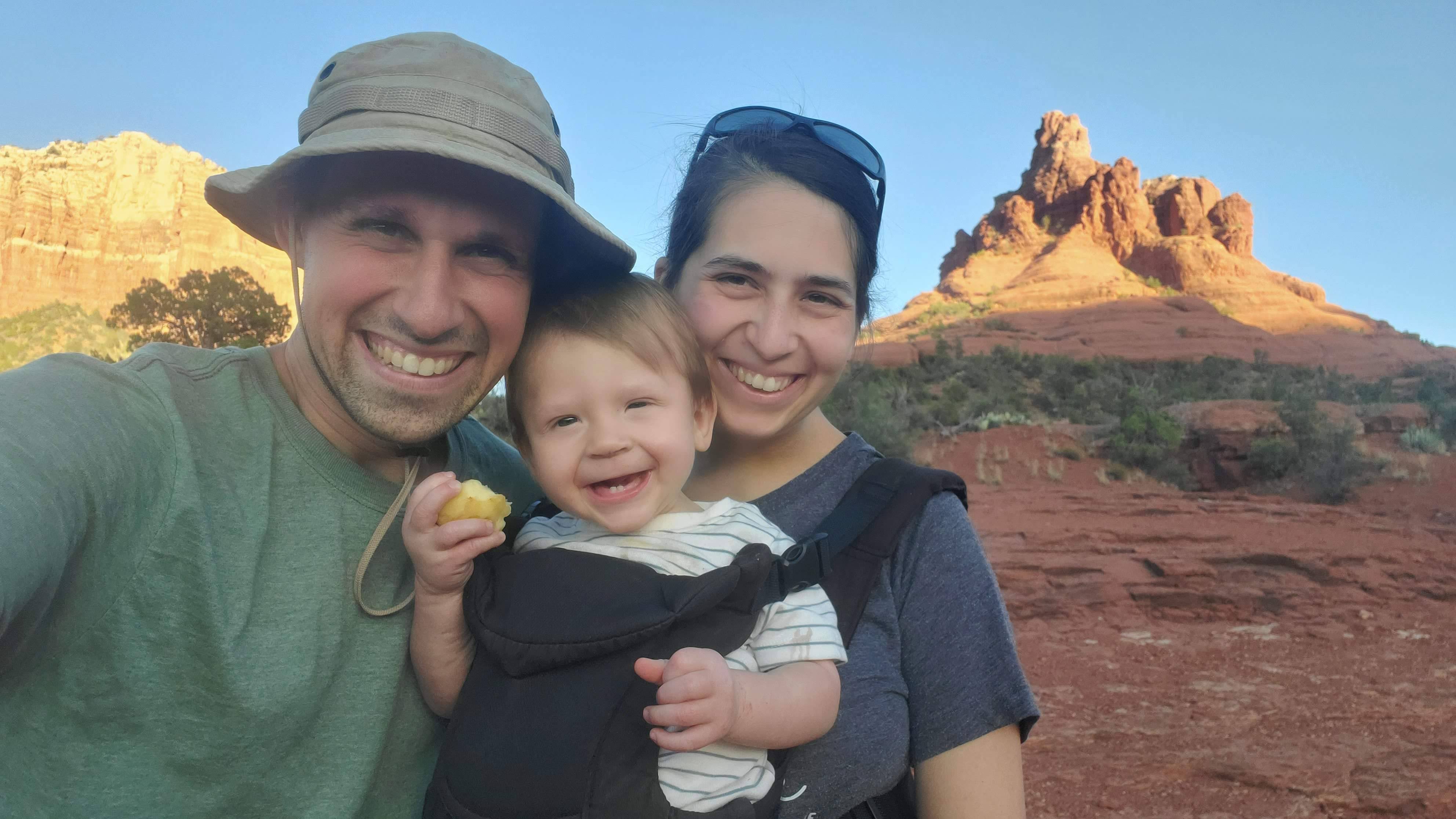 Family photo shoot at sunset, Sedona, Arizona