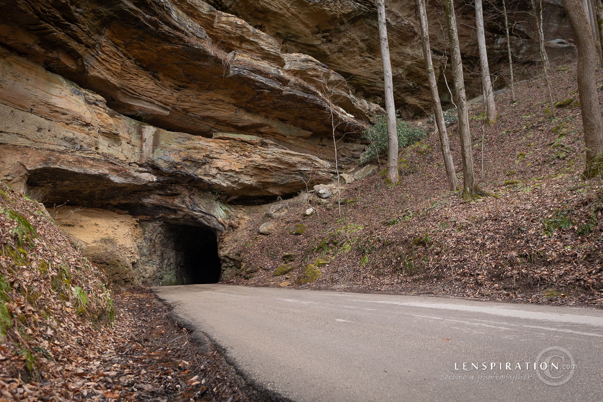 The impressive Nada Tunnel in Red River Gorge, Kentucky