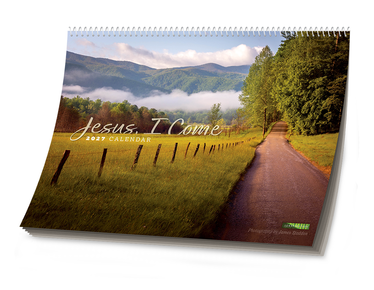 2027 Original - Cover Curved Lenspiration Fine Art Wall Calendar 2027 Landscape Scripture inspirational calendar