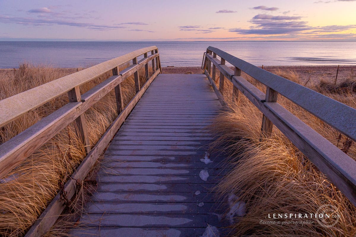 Silver Sands State Park epic landscape photography location in Connecticut at sunset by Lenspiration James Staddon