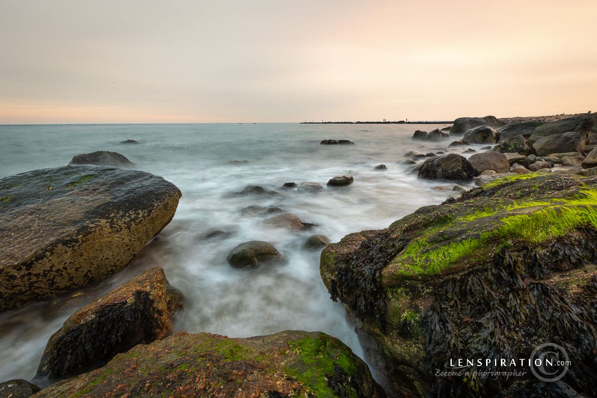 Hammonassett Beach State Park in Connecticut peaceful sunset landscape photography scene by Lenspiration James Staddon