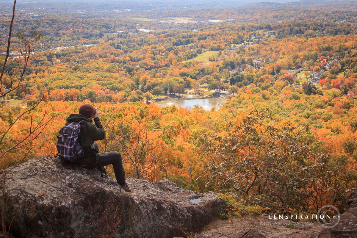 Autumn New England landscape photography at Castle Craig, Hubbard Park in Meriden Connecticut by Lenspiration photographer James Staddon