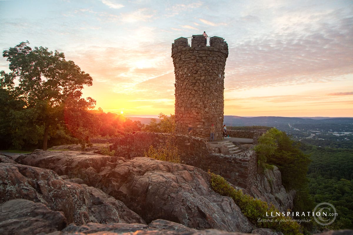 Autumn New England landscape photography at Castle Craig, Hubbard Park in Meriden Connecticut by Lenspiration photographer James Staddon